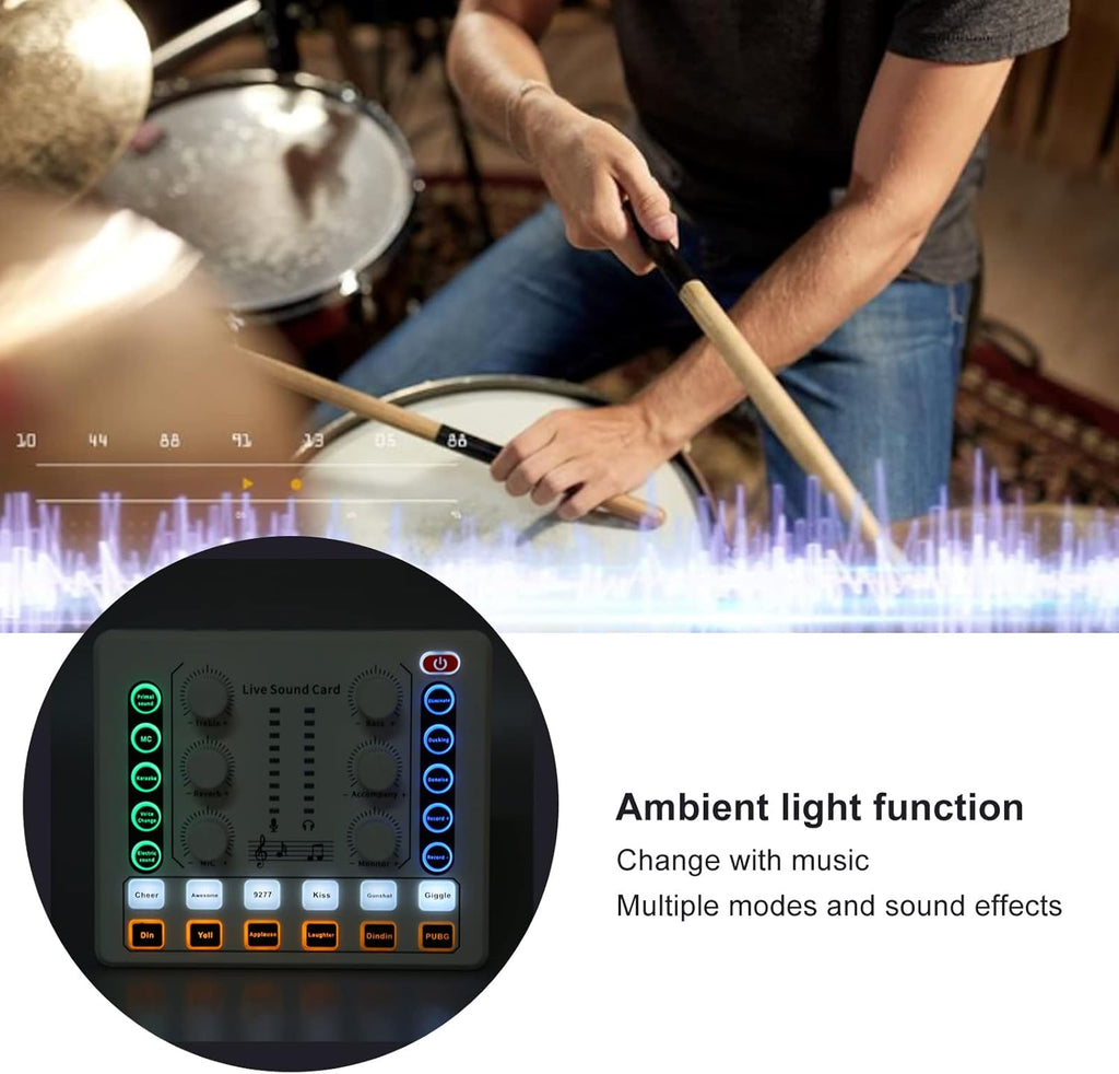 بطاقة صوت البث المباشر لبودكاست M8