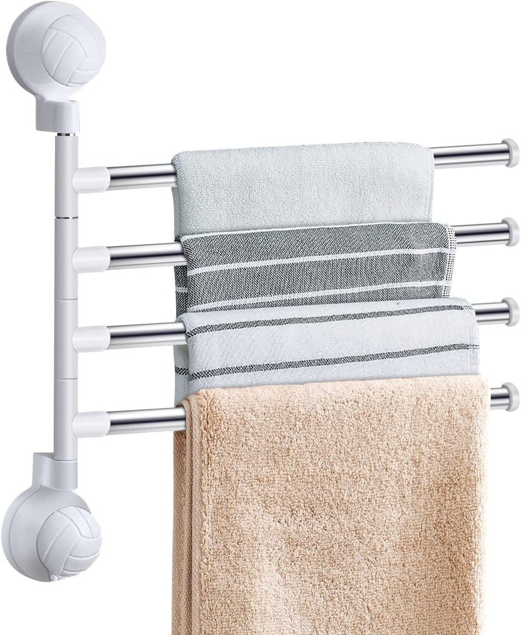 Towel Racks for Bathroom Rotating Bathroom Four-bar Suction Cup Wall Hanging Towel Hanger
