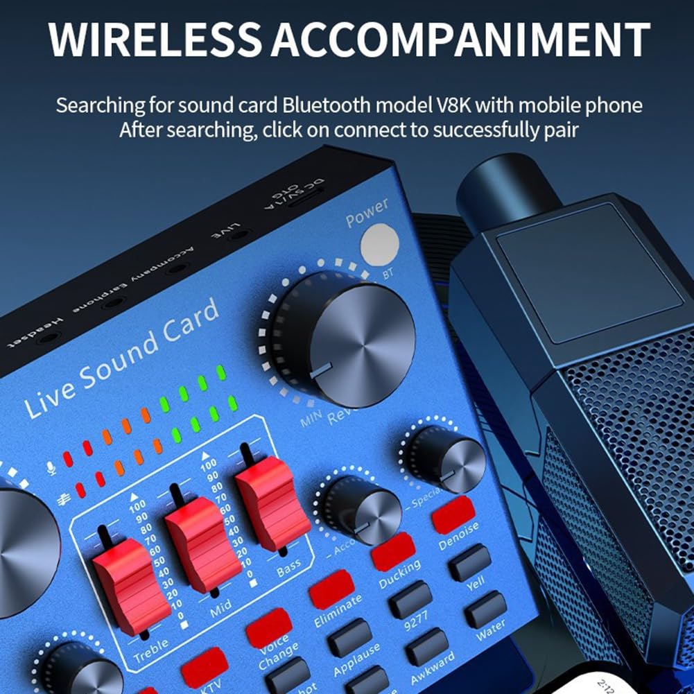 بطاقة صوت V8K Audio للهواتف المحمولة والكمبيوتر