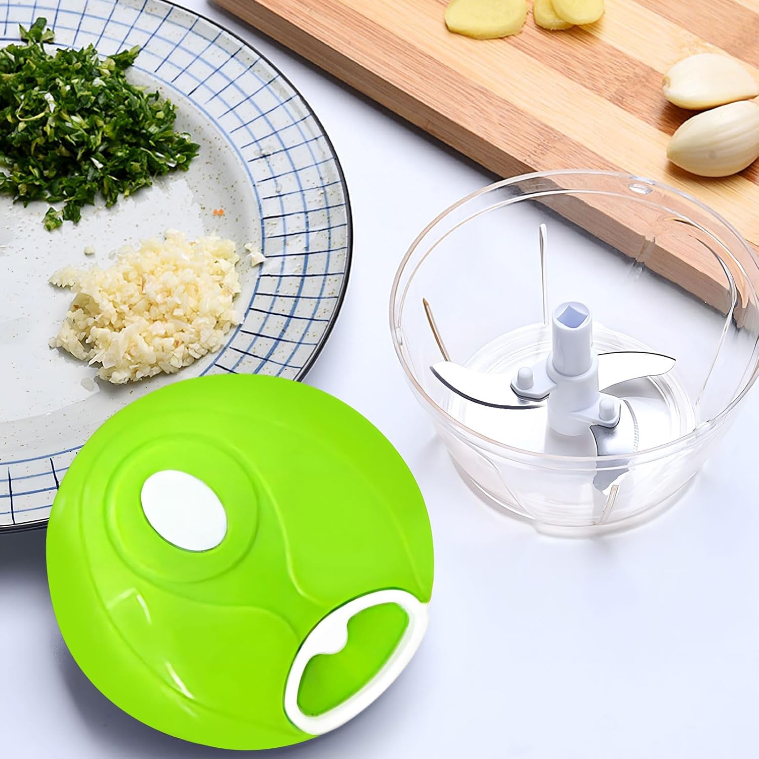 Vegetable Chopper-Manual Food Chopper Vegetable Cutter,Hand Pull Food Chopper