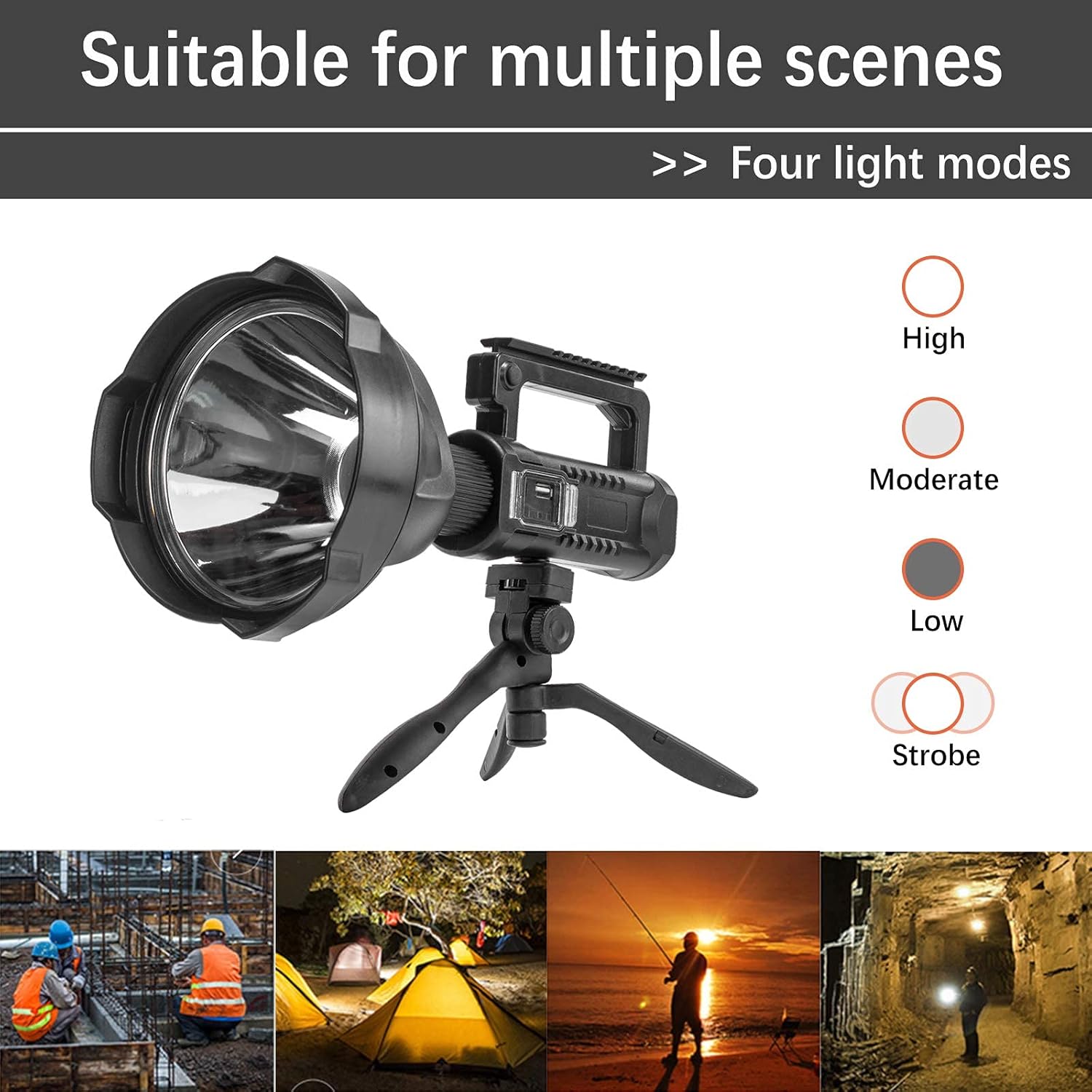 FLASHLIGHT Rechargeable  90000 Lumen Super Bright with Tripod