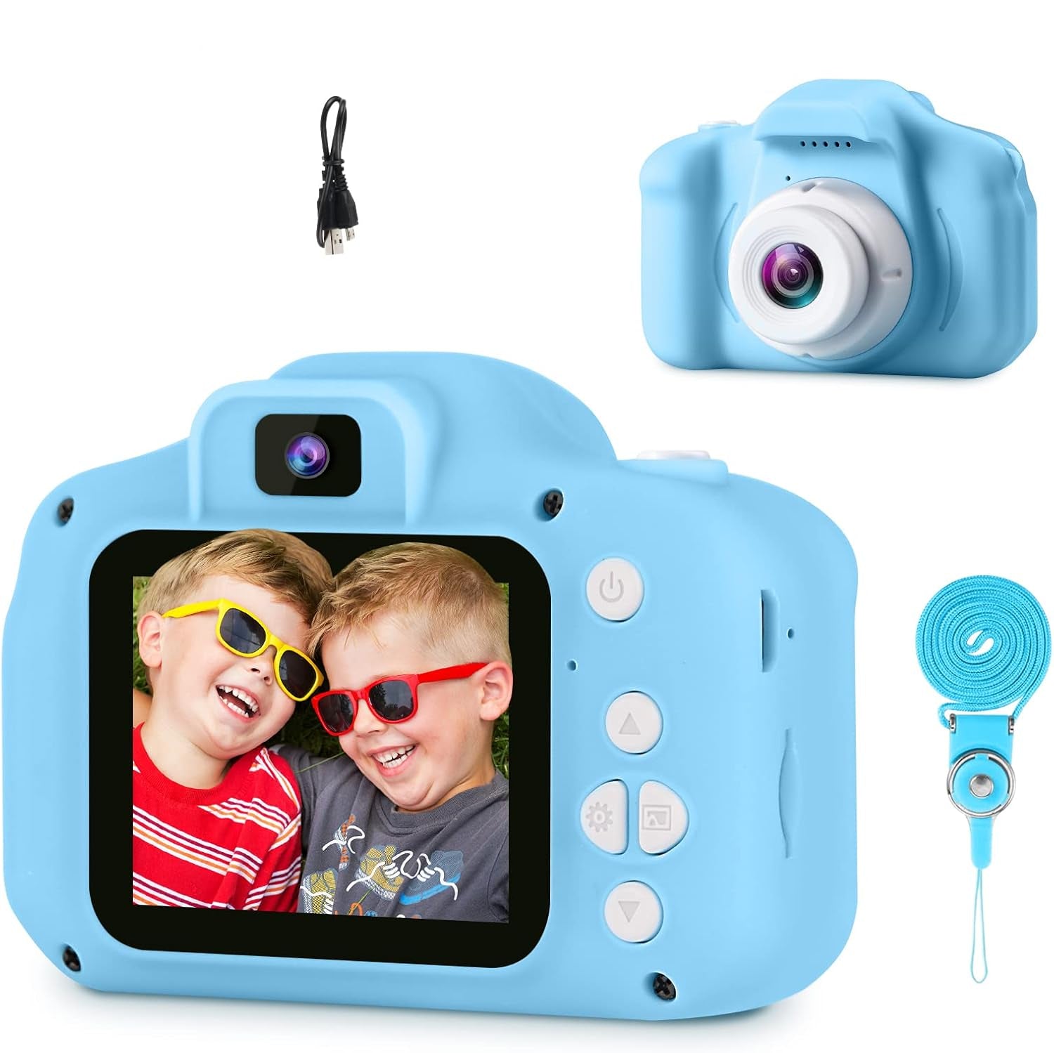 كاميرا رقمية للأطفال برسوم كرتونية بدقة 1080 بكسل، كاميرا فيديو، مسجل، ألعاب تعليمية صغيرة للأطفال