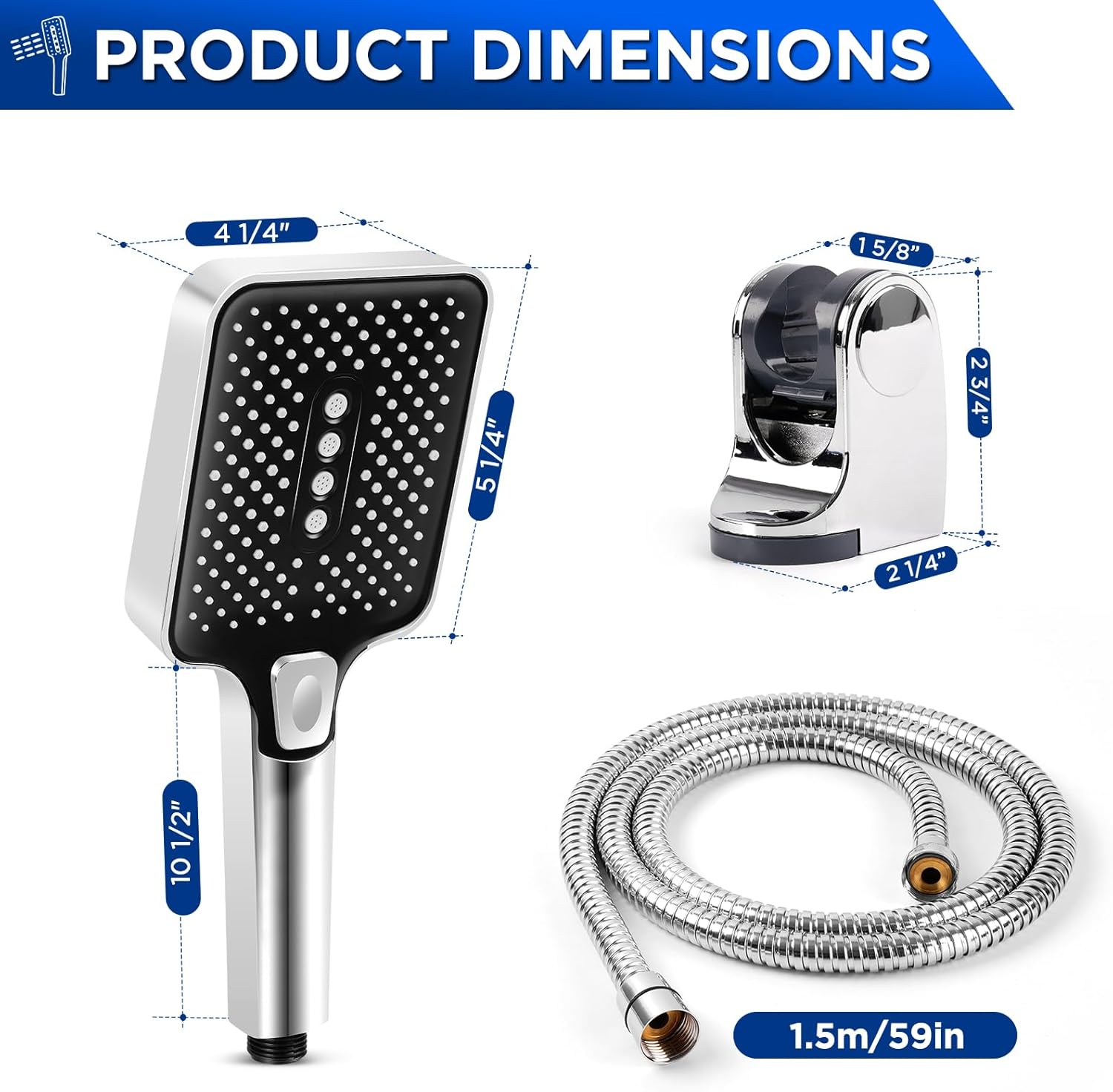 Handheld Shower Head,High-Pressure Shower Head,Water-Saving Shower head
