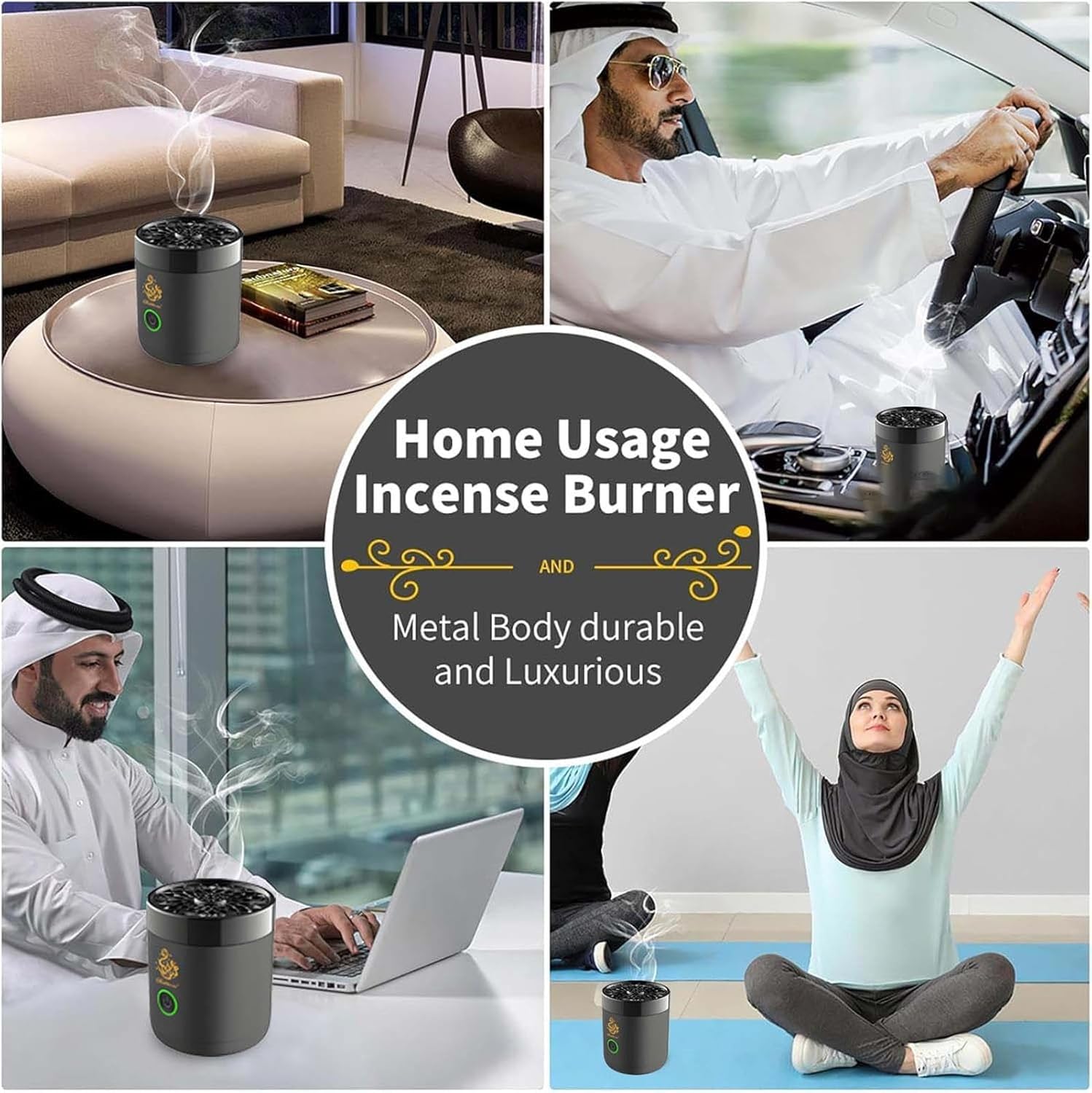 Luxury Electric Bukhoor Burner 2025 Portable USB Type-C Rechargeable