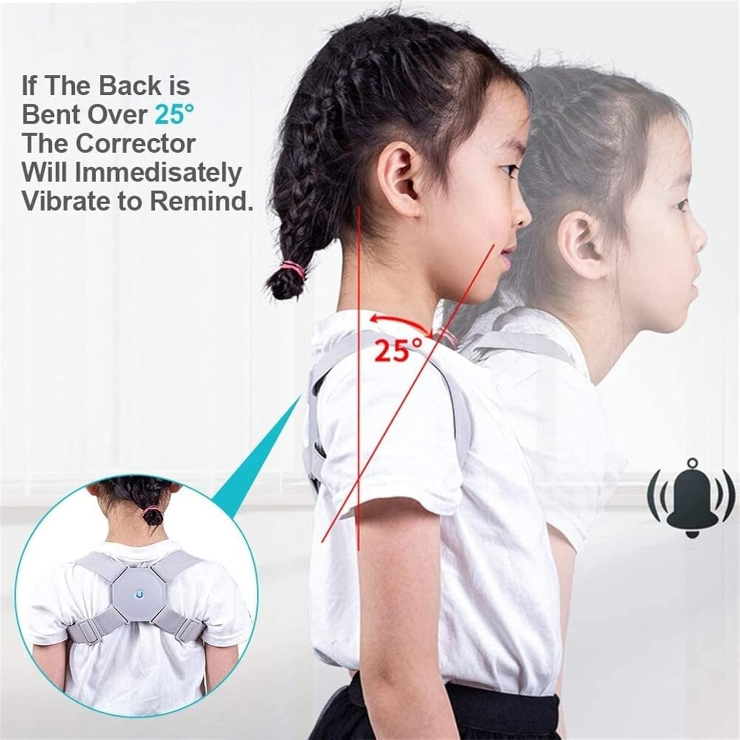 Back Brace Corrector, Corrector Adjustable Straightener Spinal Support Correction Belt