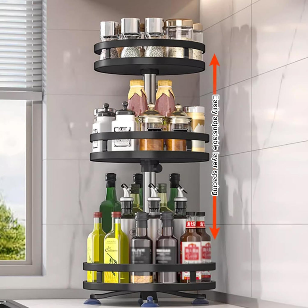 Rotating Spice Rack, Multi-Layer Tier Lazy Susan Turntable