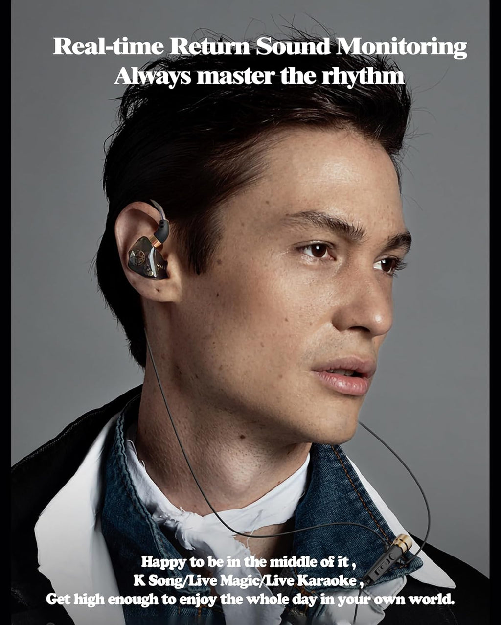 KT-02 Karaoke Hifi Wired Headphones Featuring a Microphone for Singing