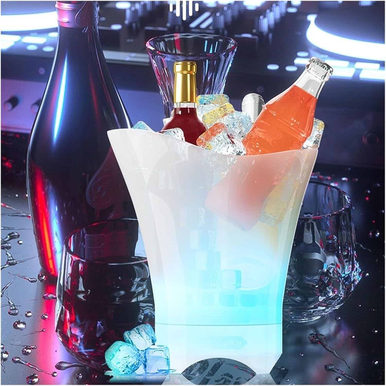 Bluetooth Luminous Ice Bucket Led Light Portable Small Speaker Beer Bucket Cross-Border Camping Ice Bucket 5l