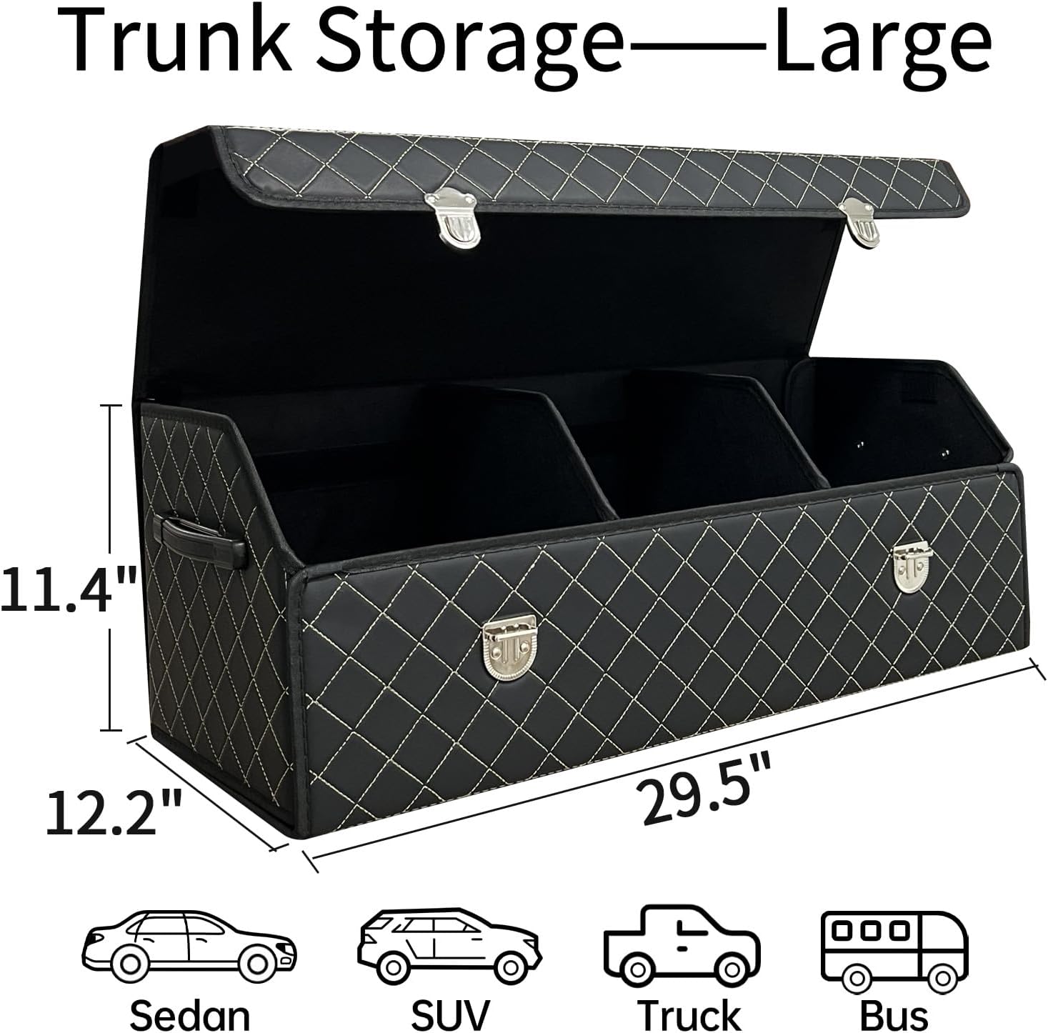 Trunk Organizer for Car With Lid,Foldable Trunk Organizer