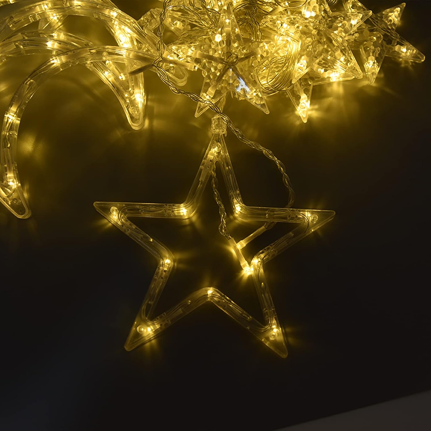 Twinkle Star Moon Fairy Lights with 2 Lighting Modes