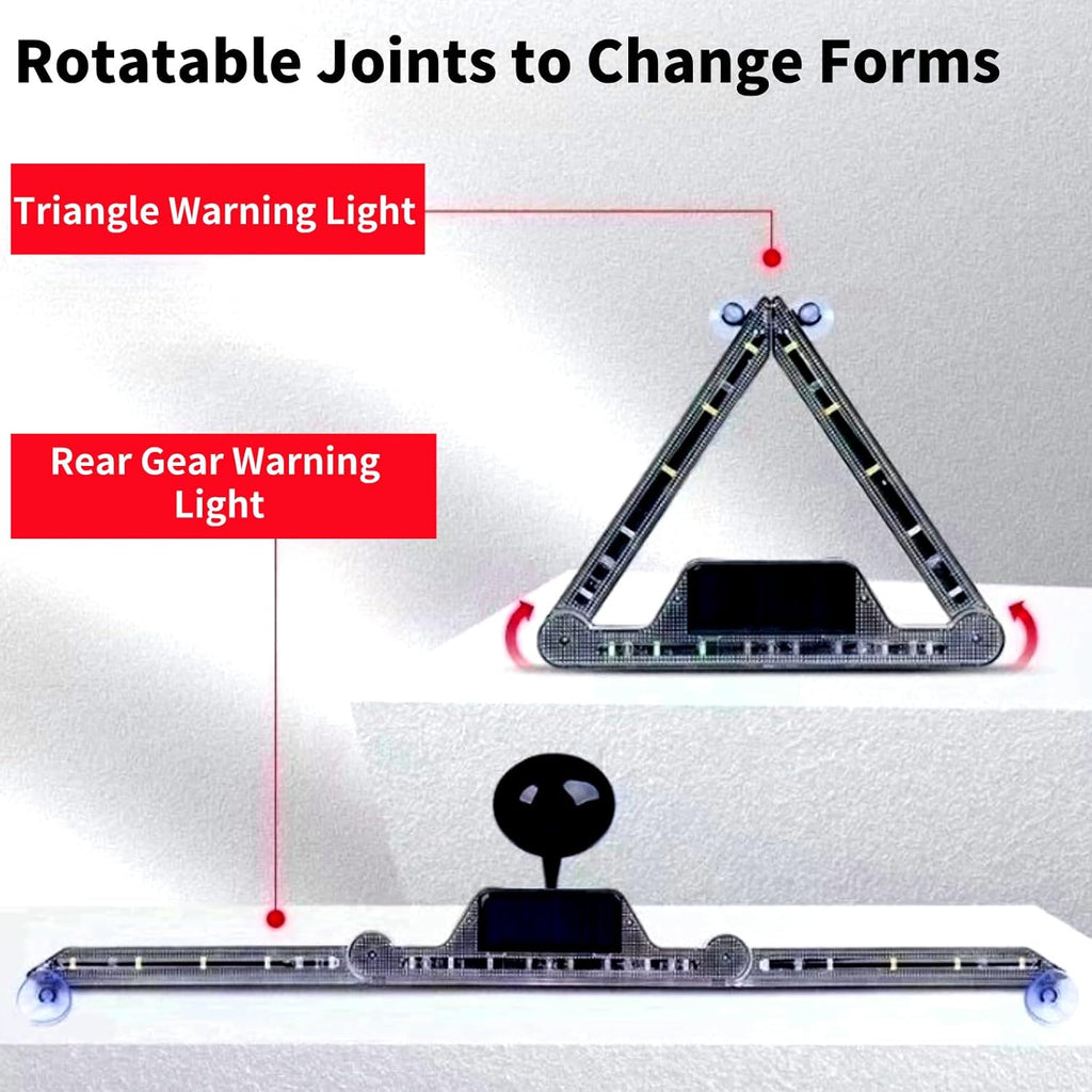 Solar Strobe Lights, Emergency Lights for Vehicles Flashing LED Light Bar Beacon Security Lights Waterproof for Car