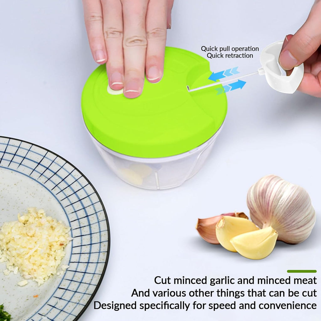 Vegetable Chopper-Manual Food Chopper Vegetable Cutter,Hand Pull Food Chopper