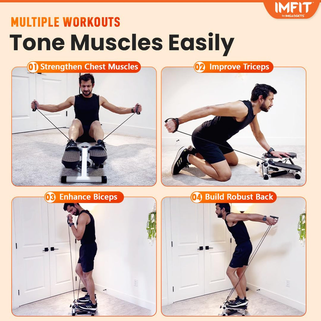 جهاز تمارين الخطوات، جهاز خطوات صغير مع حزام مقاومة