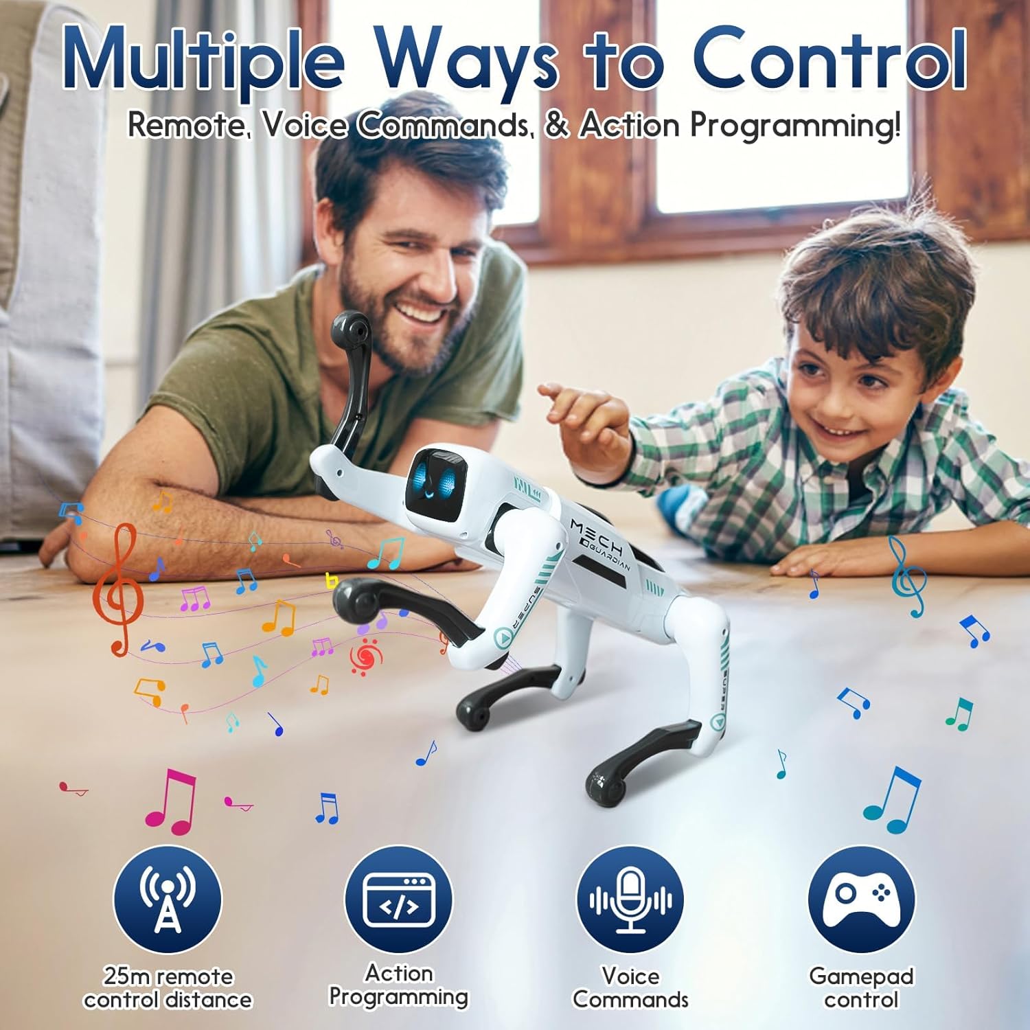 كلب آلي ذكي مزود بتحكم صوتي للأطفال