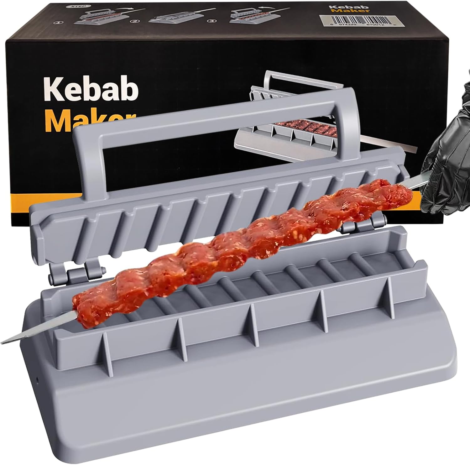 Large Grey Plastic Kebab Press: Kebab Machine –Manual Kebab Mould