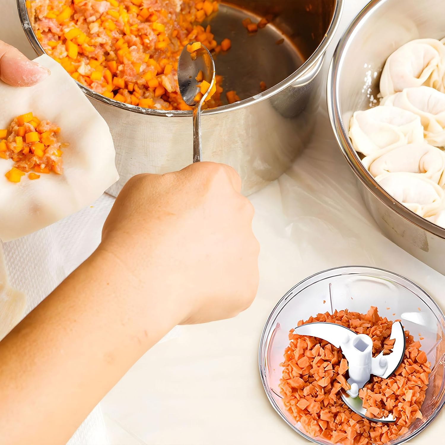 Vegetable Chopper-Manual Food Chopper Vegetable Cutter,Hand Pull Food Chopper