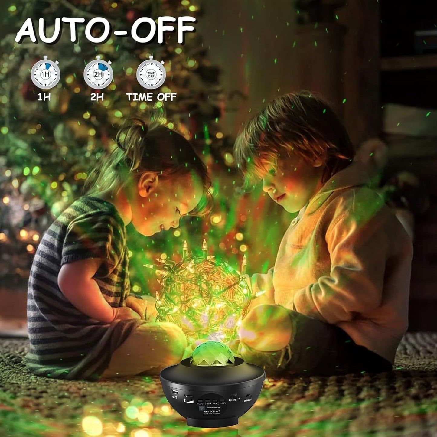 Galaxy Star Projector, Nebula LED Night Light for Room Decor, Ocean Wave Starry Sky Light Projector for Bedroom/Home Theater, Remote & Bluetooth Speaker