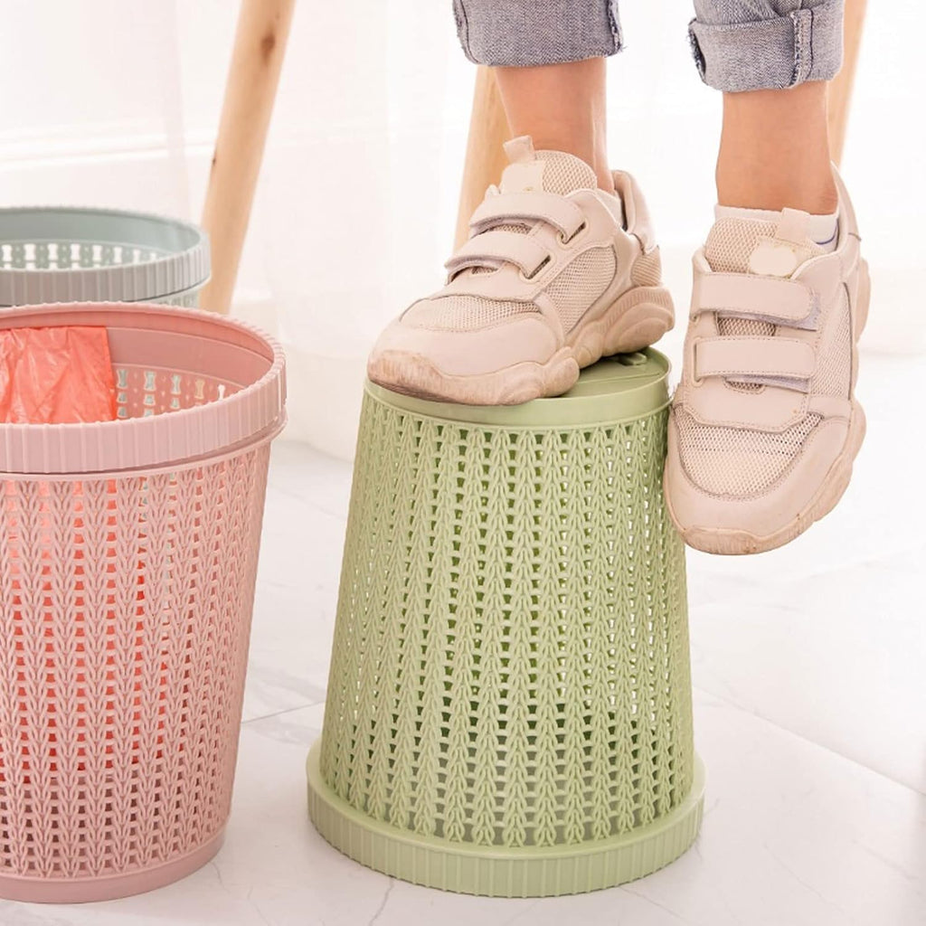 Trash Can Basket Where Garbage Bag Placed At The Bottom