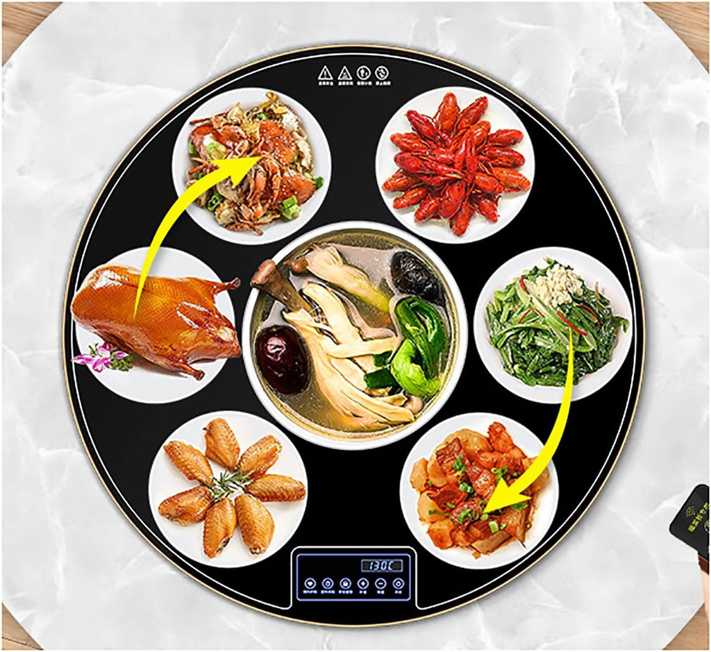 Electric Warming Tray Round Food Warmer Hot Plate 80cm