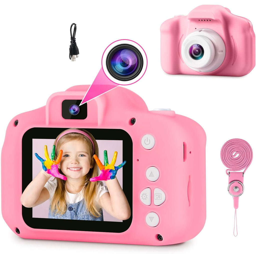 كاميرا رقمية للأطفال برسوم كرتونية بدقة 1080 بكسل، كاميرا فيديو، مسجل، ألعاب تعليمية صغيرة للأطفال