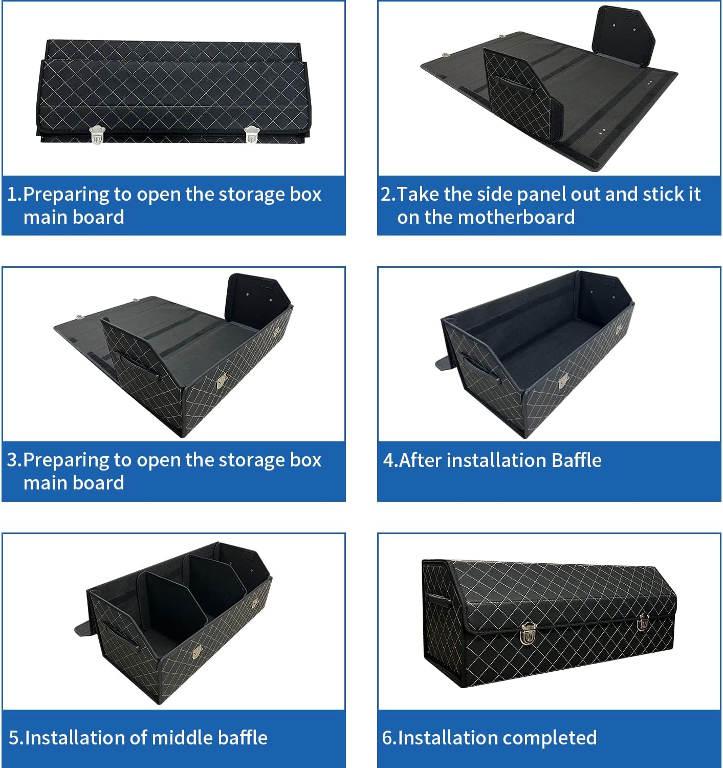 Trunk Organizer for Car With Lid,Foldable Trunk Organizer