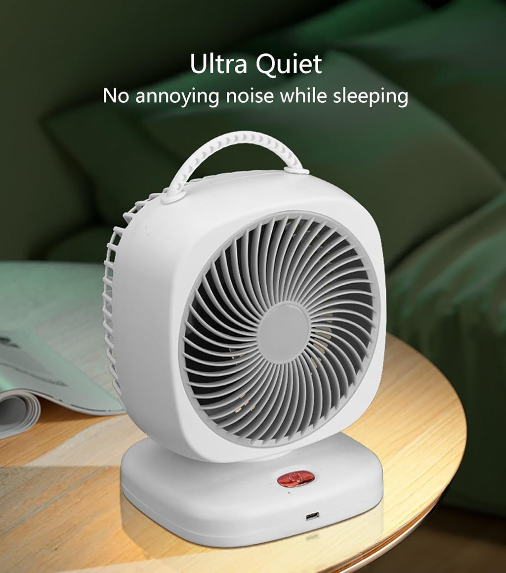 Rechargeable Small Table Fan with 5 Speeds