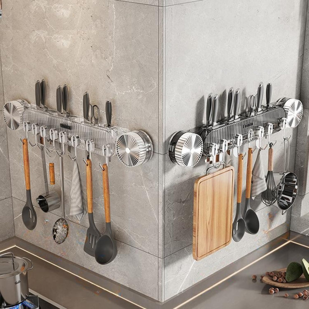 Wall-Mounted Multi - Purpose Rack with Hooks