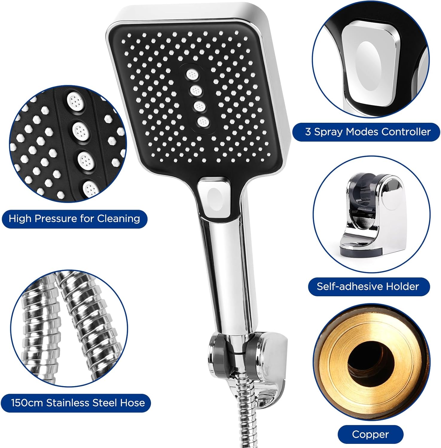 Handheld Shower Head,High-Pressure Shower Head,Water-Saving Shower head