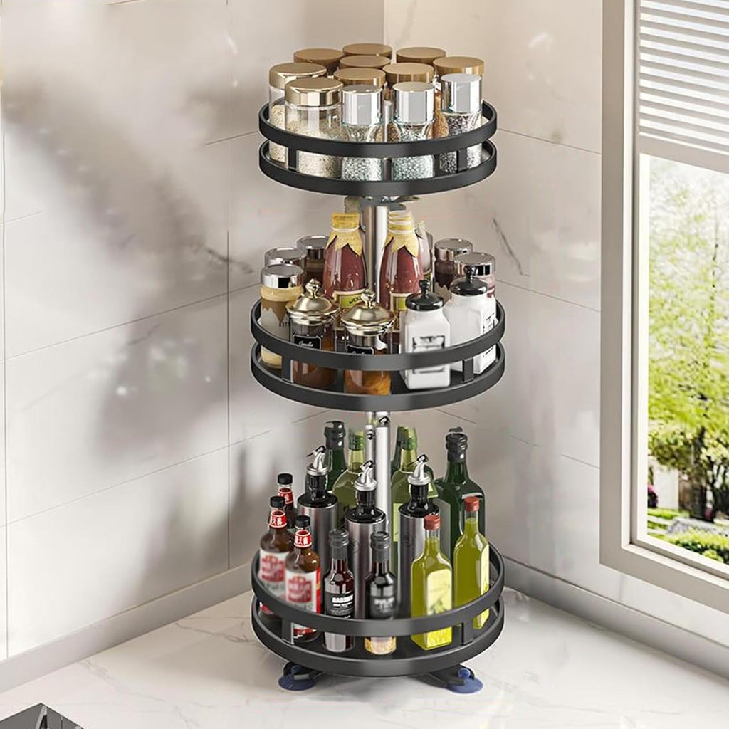 Rotating Spice Rack, Multi-Layer Tier Lazy Susan Turntable