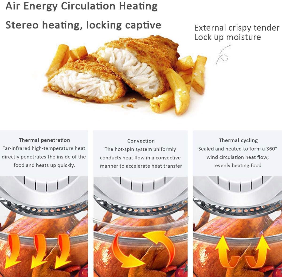 smart smokeless 12 Liters electric fryer  1300W