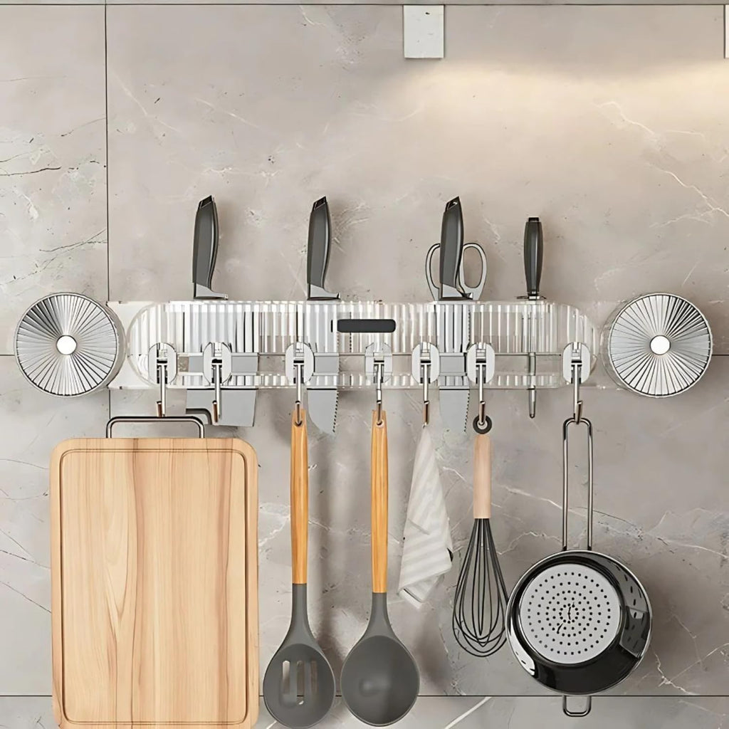 Wall-Mounted Multi - Purpose Rack with Hooks