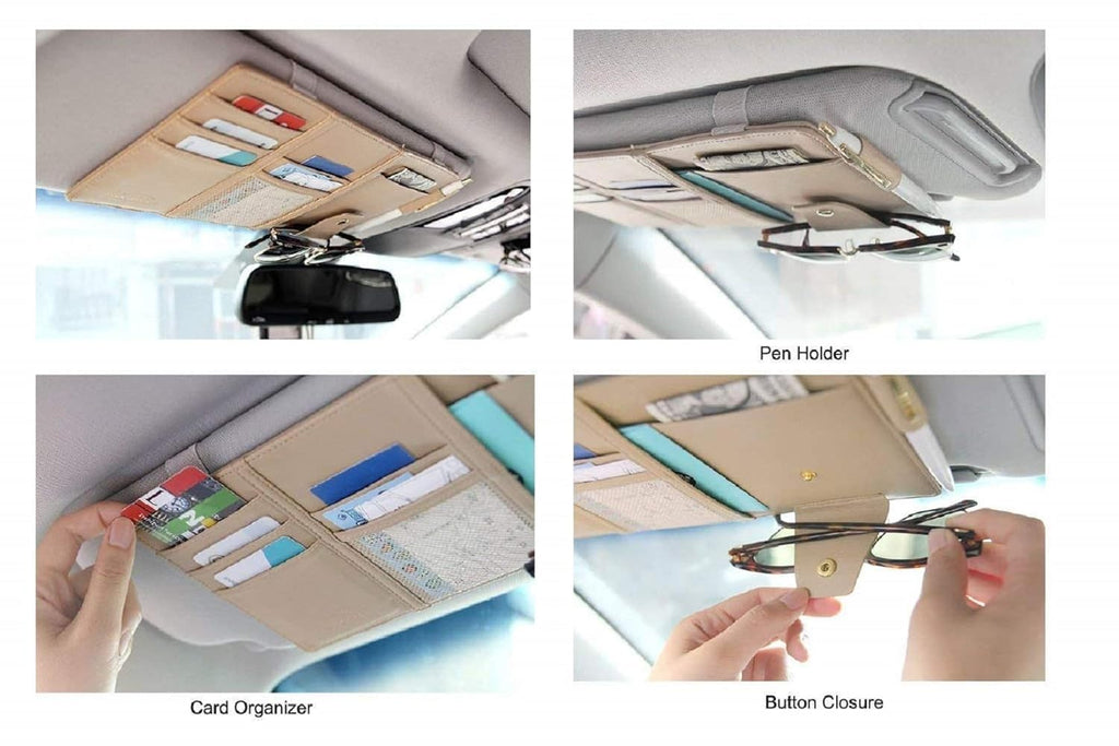 Car Visor Multi-Functional Card Holder Storage Pouch Bag