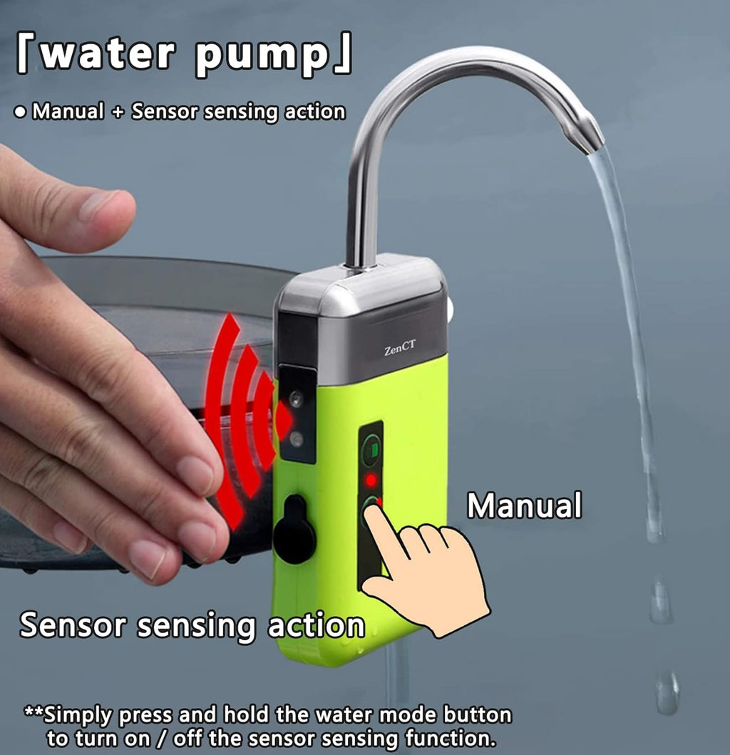 مضخة مياه USB محمولة للصيد في الهواء الطلق والتخييم ومضخة هواء حوض السمك، قابلة لإعادة الشحن