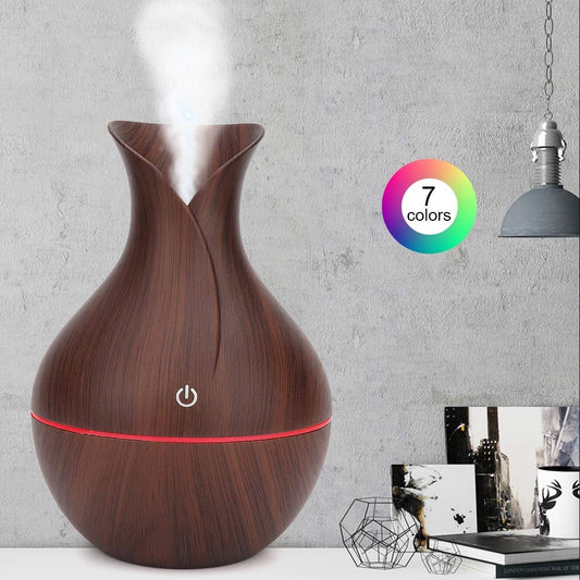 Ultrasonic Aroma Wooden Pattern Humidifier
