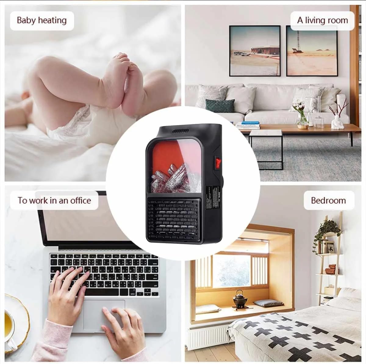 سخان مروحة سيراميك كهربائي صغير محمول بقوة 1000 واط