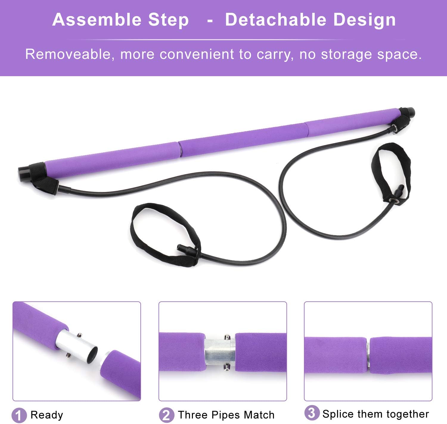 مجموعة بيلاتيس المحمولة مع شريط المقاومة