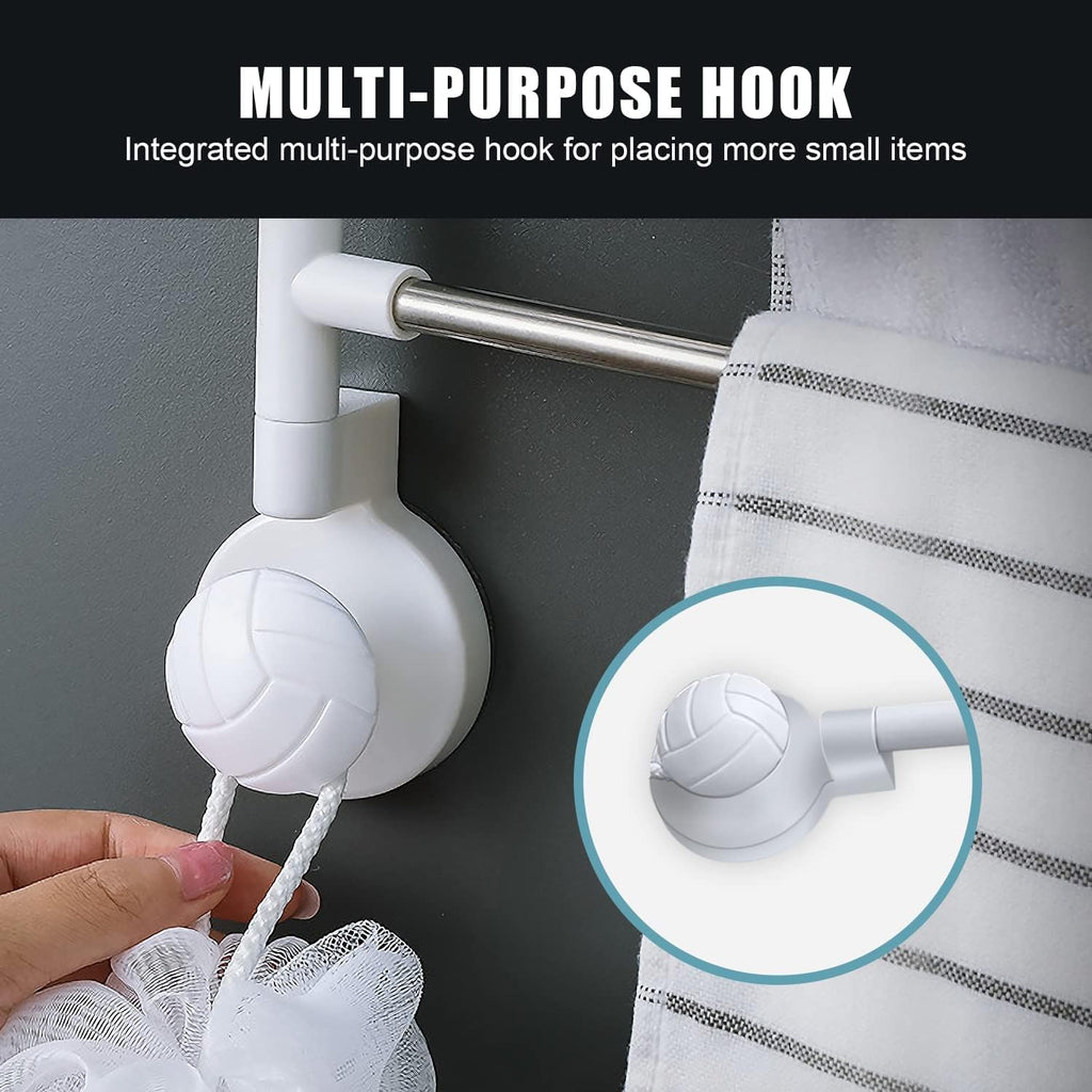Towel Racks for Bathroom Rotating Bathroom Four-bar Suction Cup Wall Hanging Towel Hanger