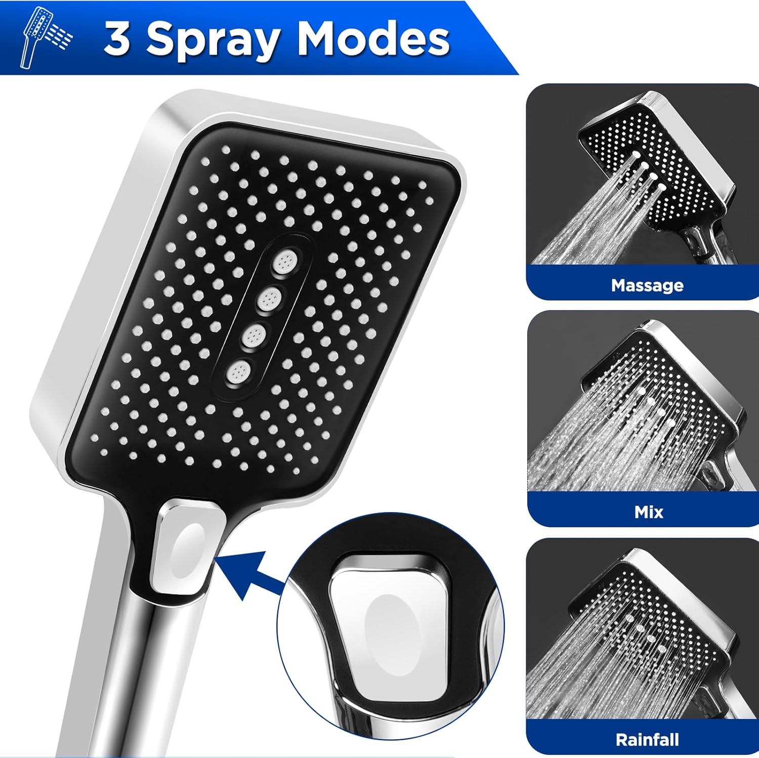 Handheld Shower Head,High-Pressure Shower Head,Water-Saving Shower head