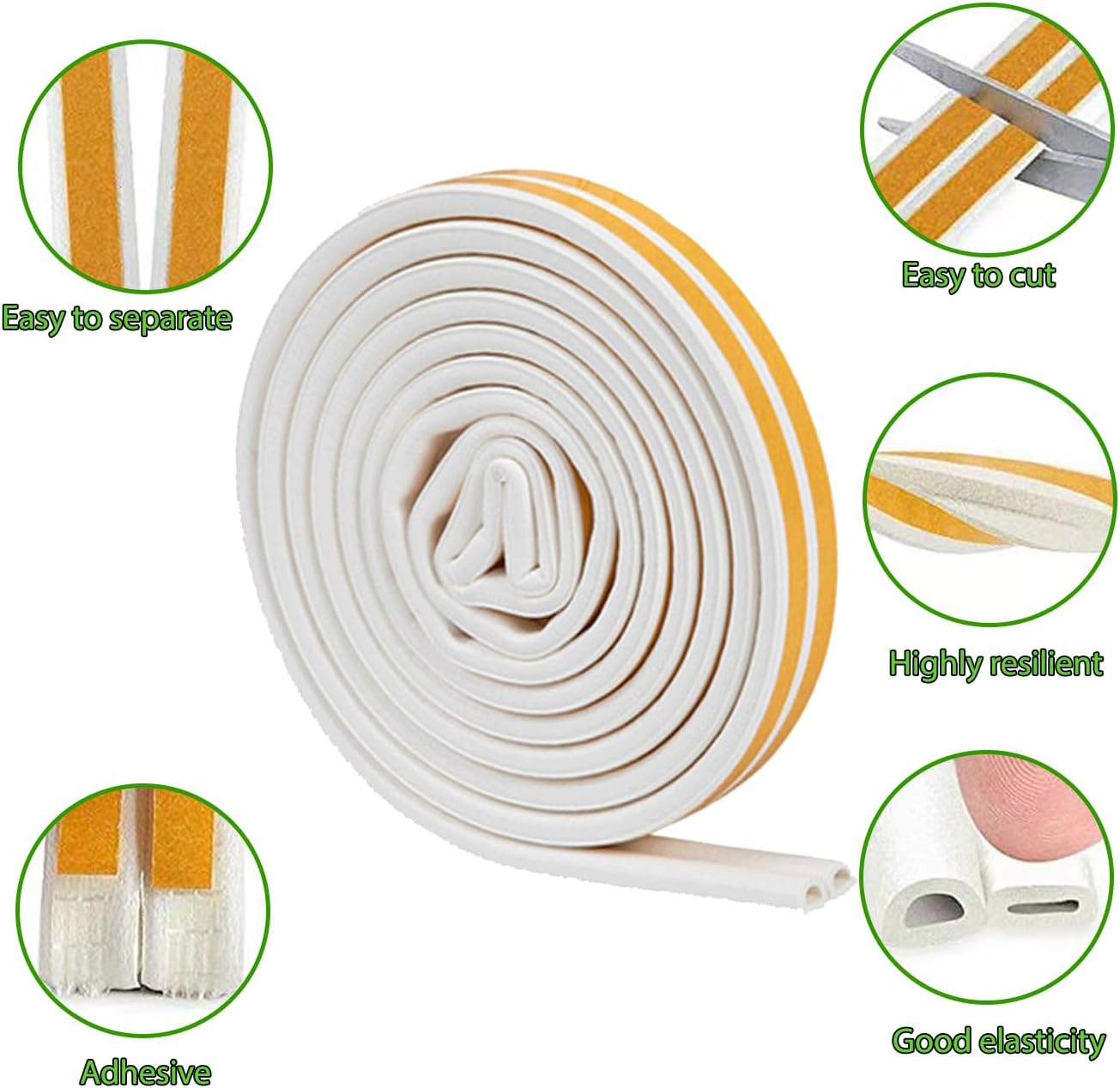 6M Foam Seal Strip Self Adhesive for Doors and for Windows