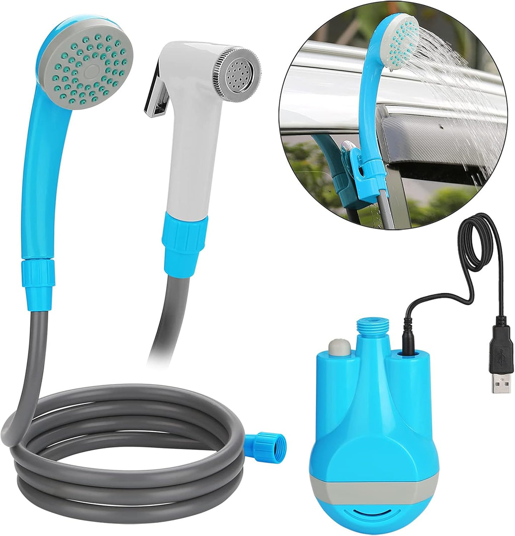Travel Shower Outdoor Portable Shower Head 2200 mAH Rechargeable Battery