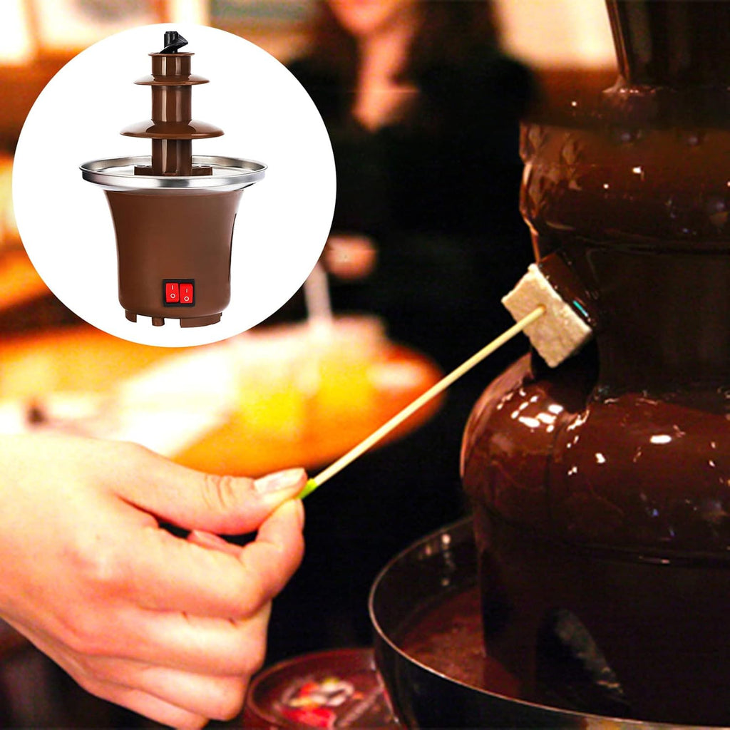 Chocolate Fountain 3 Tiers Electric Melting Machine Chocolate Fondue Fountain