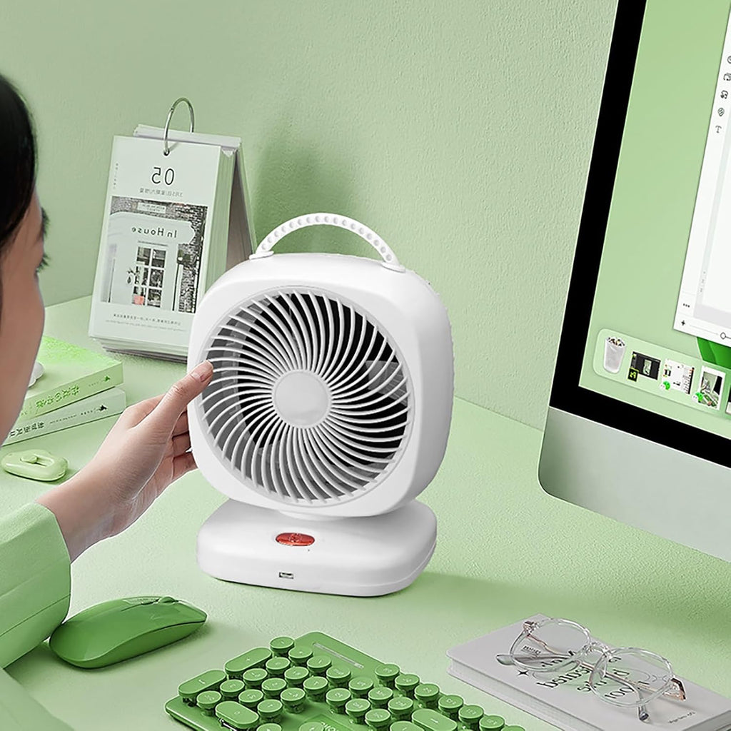 Rechargeable Small Table Fan with 5 Speeds