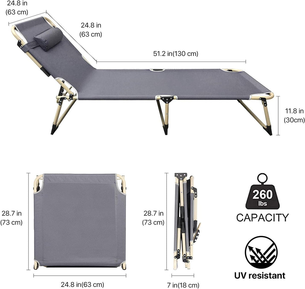 كرسي استرخاء قابل للطي، كرسي استرخاء خارجي متكئ، سرير استرخاء قابل للطي