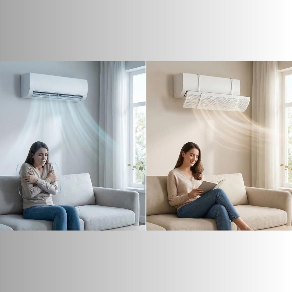 Retractable Air Vent Deflector,Universal Portable Air Conditioners Anti-Wind Baffles,Air Vent Anti Direct Blowing