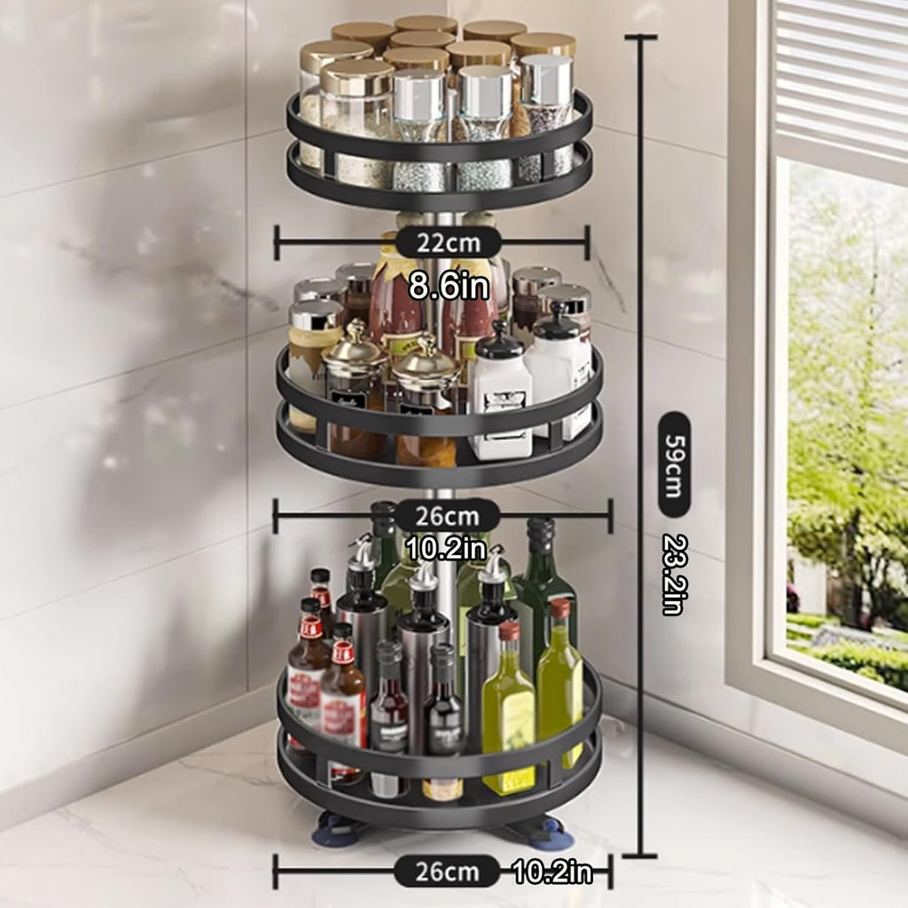 Rotating Spice Rack, Multi-Layer Tier Lazy Susan Turntable