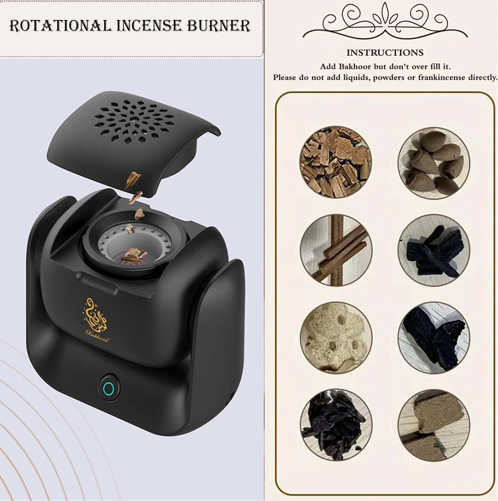 Luxury Electric Bukhoor Burner 2025 Portable USB Type-C Rechargeable