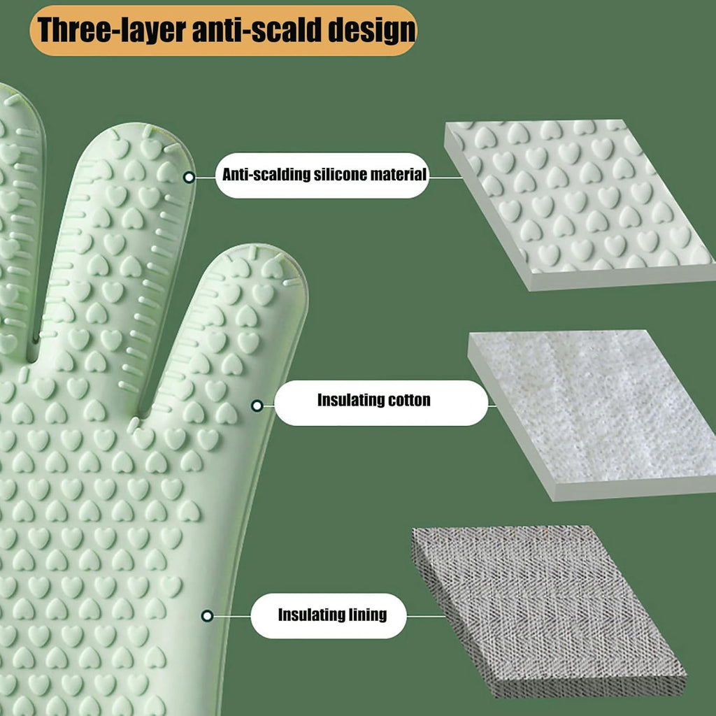 Heat Resistant Waterproof & Non-Slip Oven Mitt 1 pc
