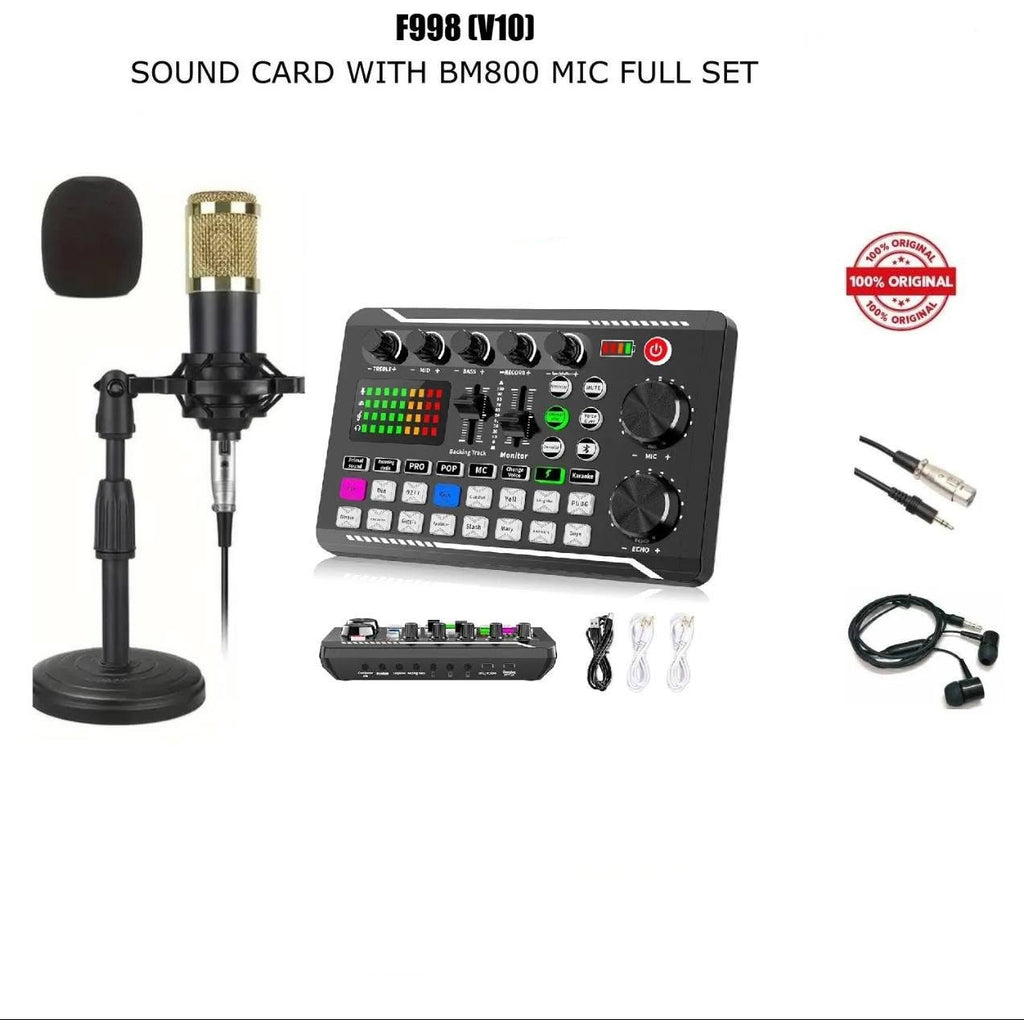 F998 (V10) SOUND CARD WITH BM-800 MICROPHONE SET