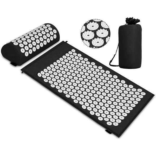 Acupressure Mat and Pillow Set with Bag - Large Size 28.7 X 16.5 inch Acupuncture Mat for stress Relief