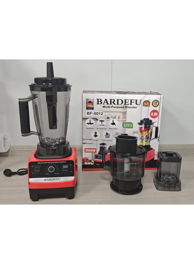BARDEFU 8-in-1 Multi-Purpose 4L Juicer, Blender, and Food Processor - 9500W